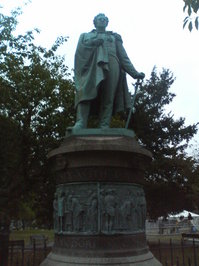 The statue of Matthew Perry