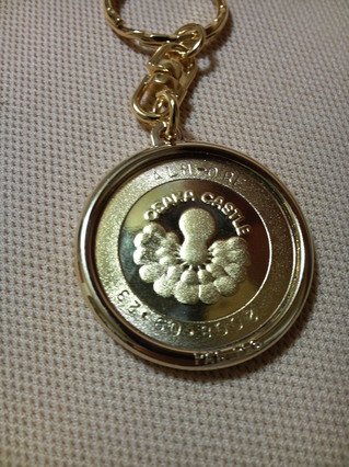 千成瓢箪があしらわれた大阪城の記念メダル